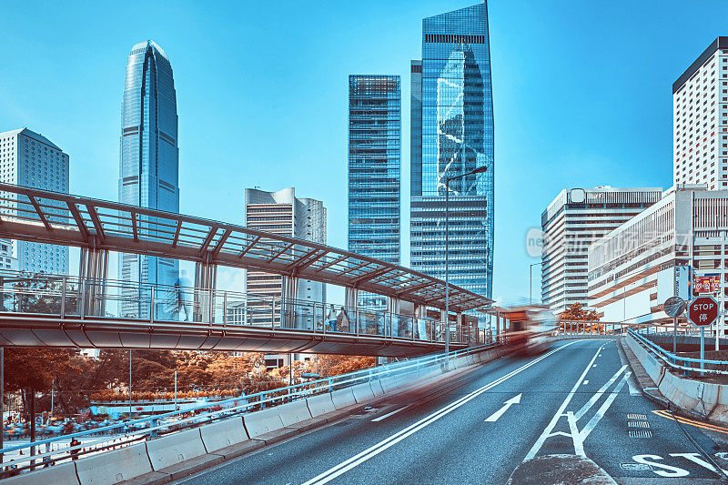 Infrared Hong Kong financial district